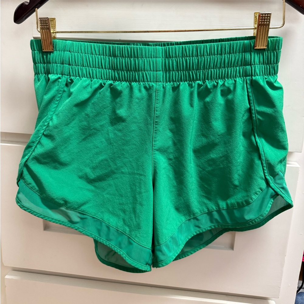 Athleta Mesh Racer 4inch Vibrant Green Women's Athletic Shorts